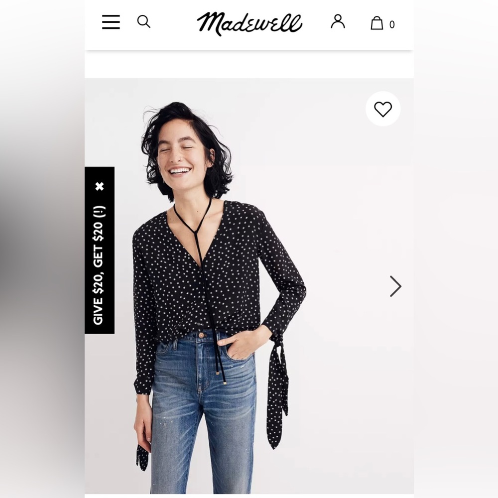 Silk Star Scatter Tie-Sleeve Top